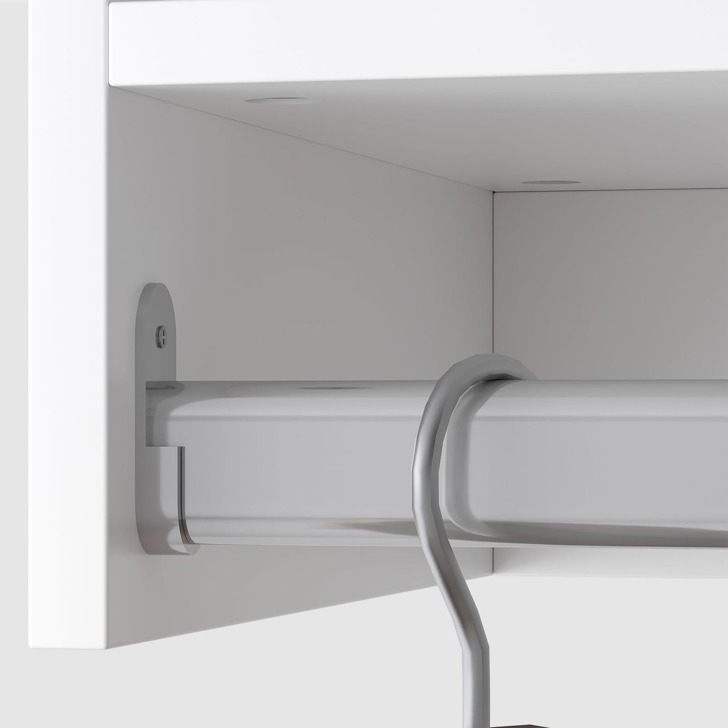 MODCART Modular Closet System, 60" Wide Closet Organizer System with Hanging and Towers, Wood Tower Closet Storage for Walk In Closets, Wall Mounted Wardrobe Organizer Kit System, Bedroom, White