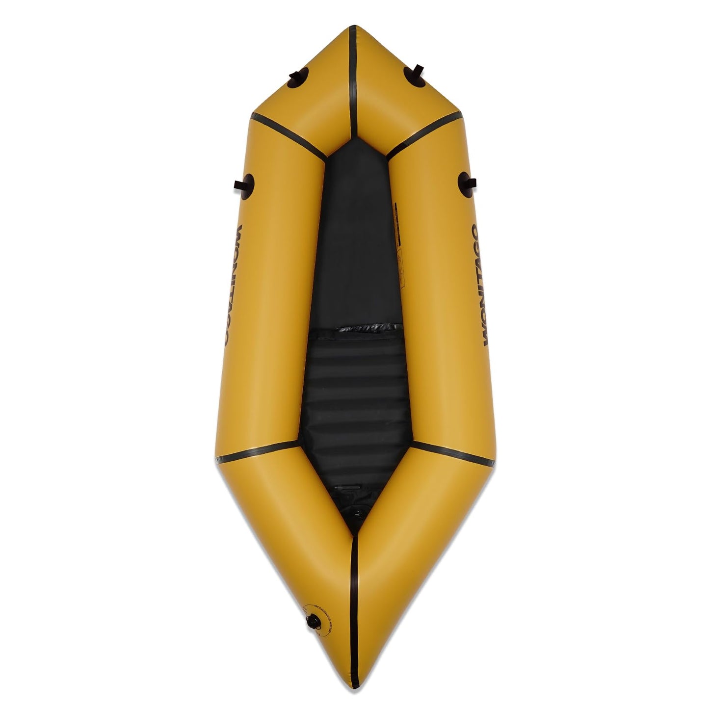 WONITAGO Packraft TPU Inflatable Travel Kayak with Soft Seat Lightweight Packrafts for Flat Water Rafting/Bicycle Drifting/Litewater Dinghy, 1 Person, 6.8Ft, Yellow
