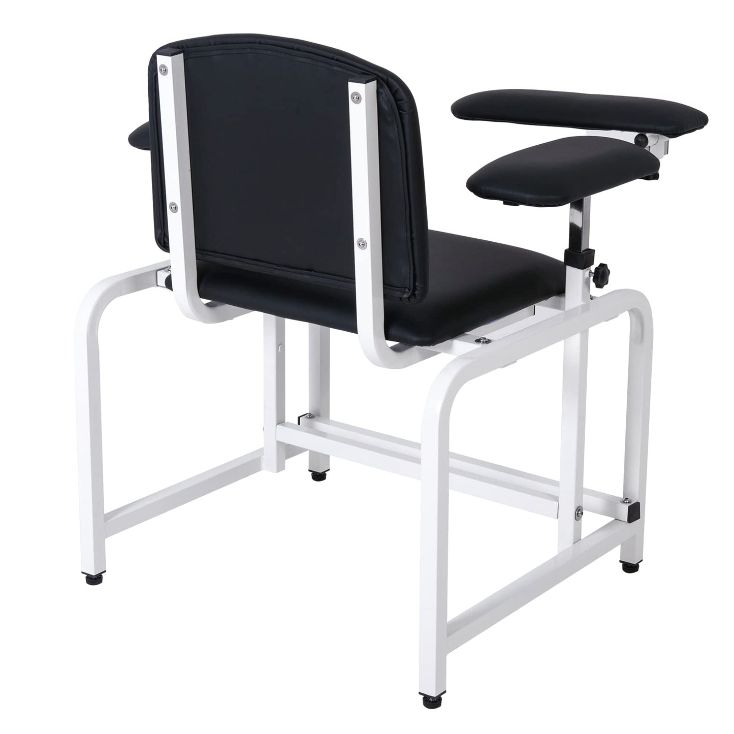 COOLWAVE Extra Thick Padded Phlebotomy Chair with Arms Black