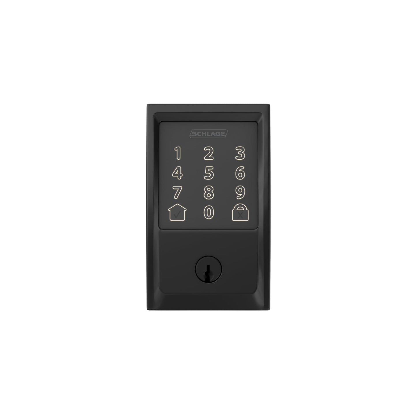 Schlage Encode Smart Wi-Fi Deadbolt Lock with Touchscreen Keypad, Keyless Front Door Entry, App Control, Alexa, Google Home and Airbnb Compatible, Matte Black, BE489WB CEN 622