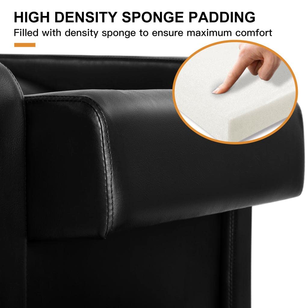 Artist hand 70" Shampoo Bowl Barber Backwash Chair Sink Chair with Foot Pedal, Headrest for Spa Beauty Salon
