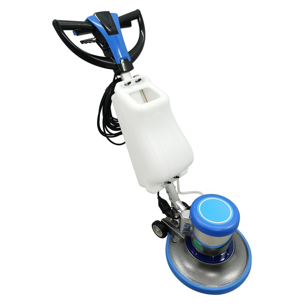 WYDDDARY 110V Floor Polisher Commercial Floor Scrubber Machine 17" Cleaning Path Carpet Buffer Scrubber with 3.1gal Water Tank 175Rpm 1100W, for Marble/Cement/Epoxy/Rubber Floors/Wood