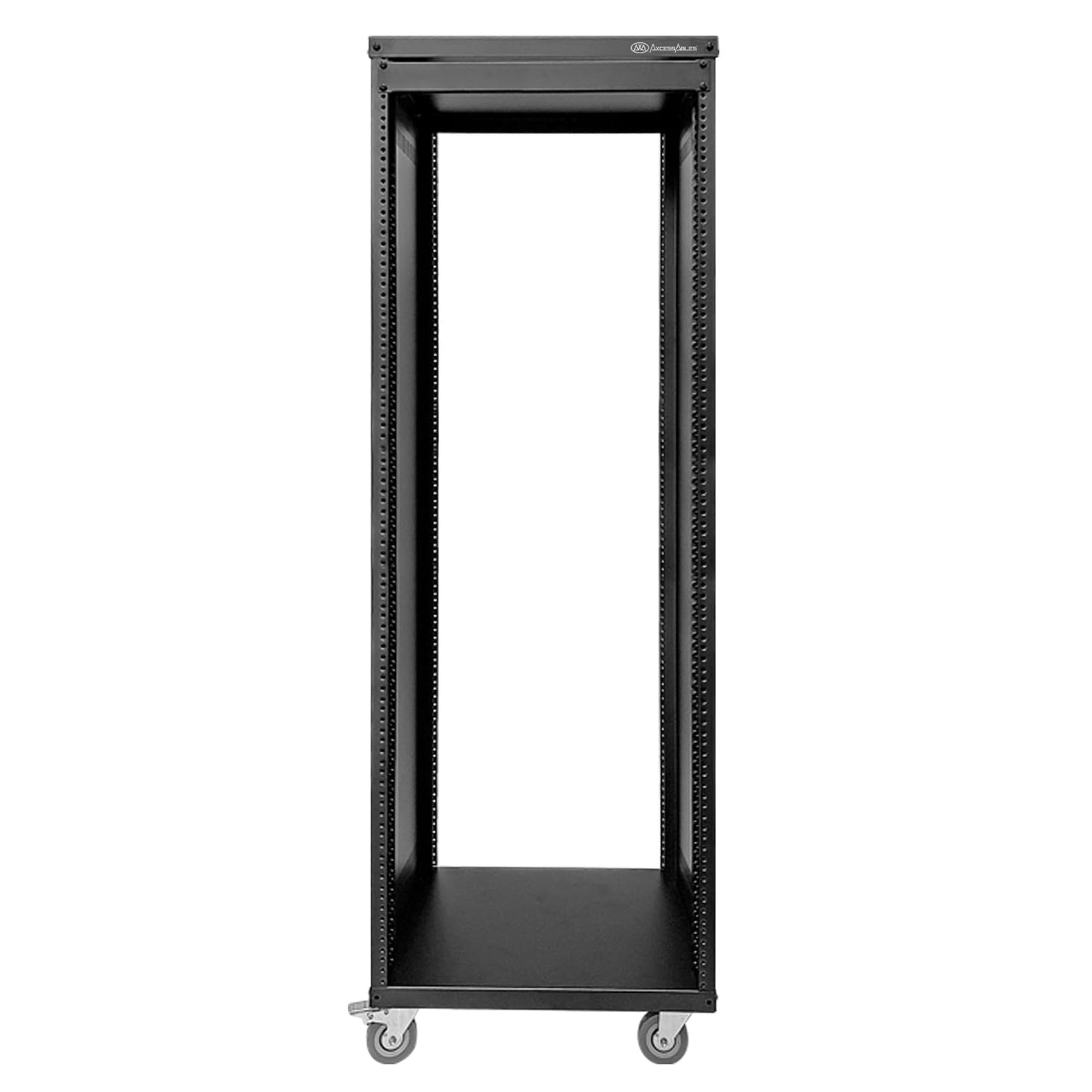 AxcessAbles 30U 19-Inch Rolling IT Server Rack 550LB Heavy Duty Open Frame with Removable Side Panels Large 3-Inch Wheels for Servers Networking and Audio-Video Equipment Includes 5mm and 6mm Screws