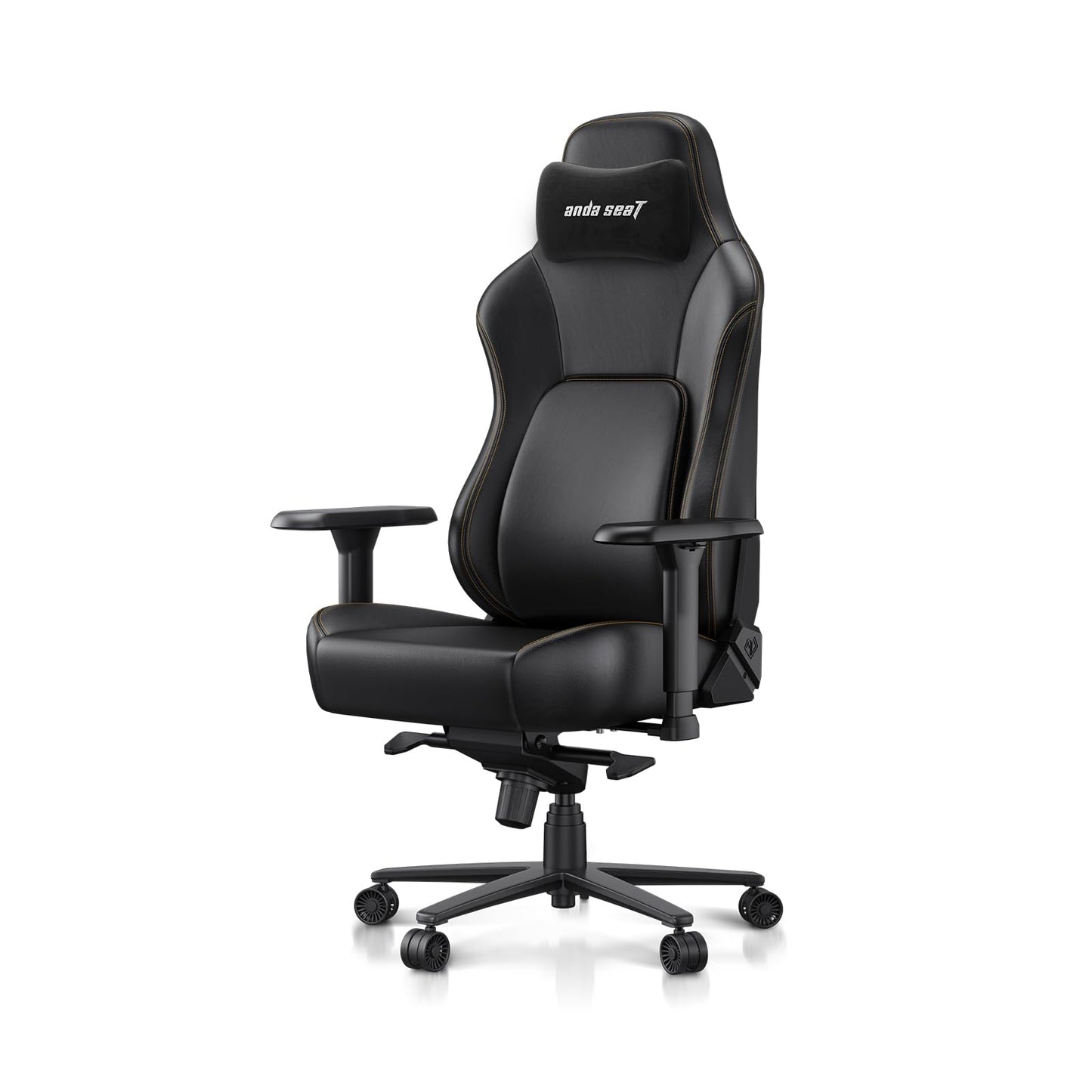 Anda Seat Phantom 4 Pro PVC Leather Gaming Chairs for Adults - Large Wide Seat Gamer Chair with Dynamic Lumbar Support, Ergonomic Video Game Seats with Magnetic Headrest - 3D Armrests, Royal Black