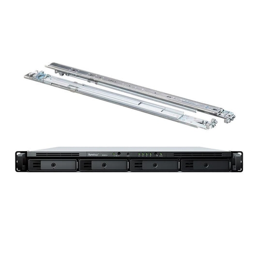 Synology RackStation RS822+ NAS Server with Ryzen 2.2GHz CPU, 32GB Memory, 8TB SSD Storage, 4 x 1GbE LAN Ports, DSM Operating System Bundle with Rail kit