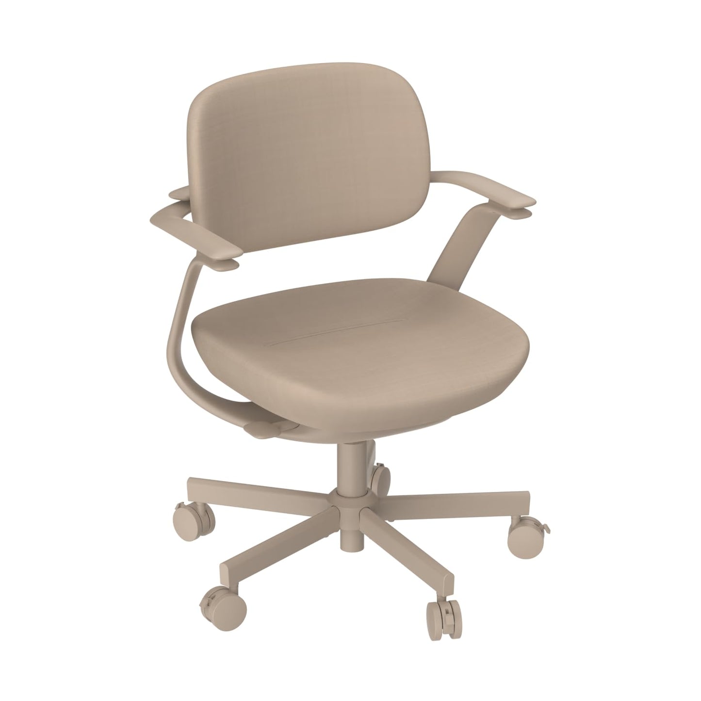 TopJob Biskit Ergonomic Chiar, Comfortable Ergonomic Chair Designed Specifically for Women and Children, Suitable for Home, Office, and School environments (Liquid-Resistant Tan Weave)