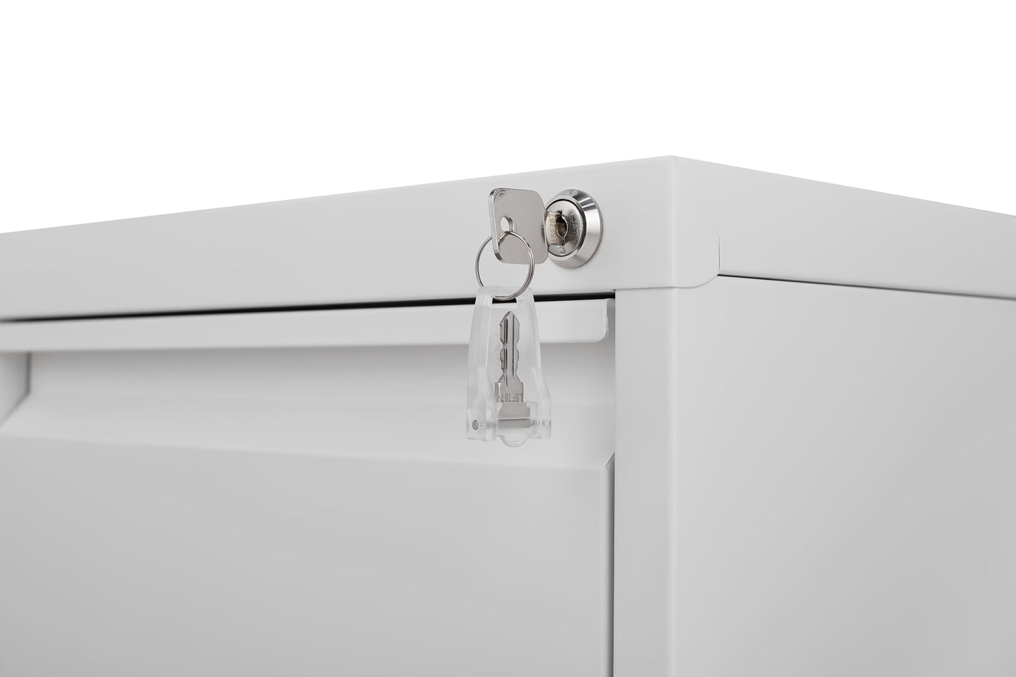 KEIKI Lockable File Cabinet with 4 Drawer, Metal Vertical Filing Cabinets for Home Office Organizer Letters/Legal/A4 File Folders,Assembly Required,White