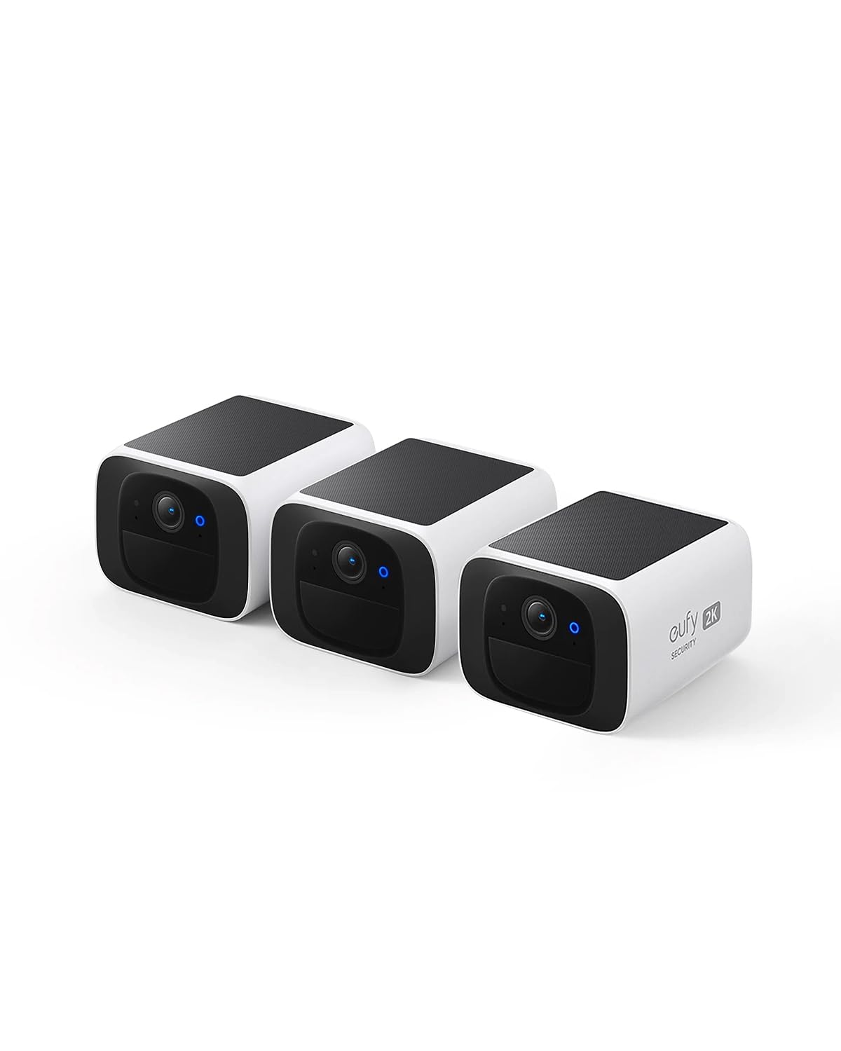 eufy Security S220 SoloCam 3-Cam Pack, Home Security System, Solar Security Camera Wireless Outdoor Camera, Built-in 8GB, Always-On Power, 2K Resolution, 2.4 GHz Wi-Fi, No Monthly Fee