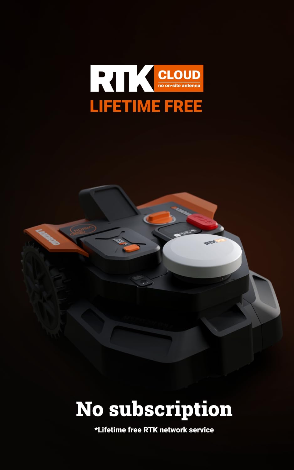WORX Landroid Vision Cloud Robotic Lawn Mower, Wire-Free with Brushes