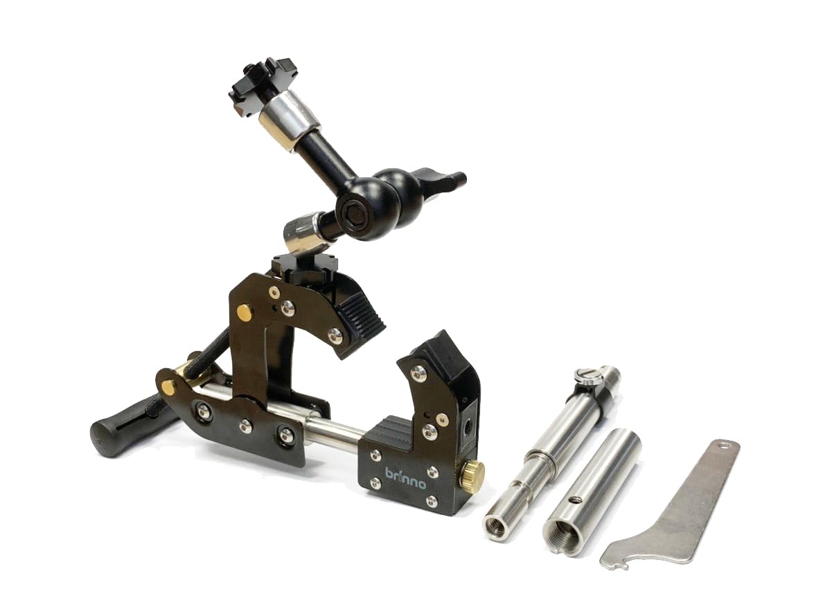 Brinno ACC1000P Camera Clamp Plus - Large, Industrial, Heavy-Duty Camera Mounting Kit with Magic Arm and Extension Poles - Adjust to Any Surfaces, 360° Rotating Tripod - Universal ¼” Female Thread