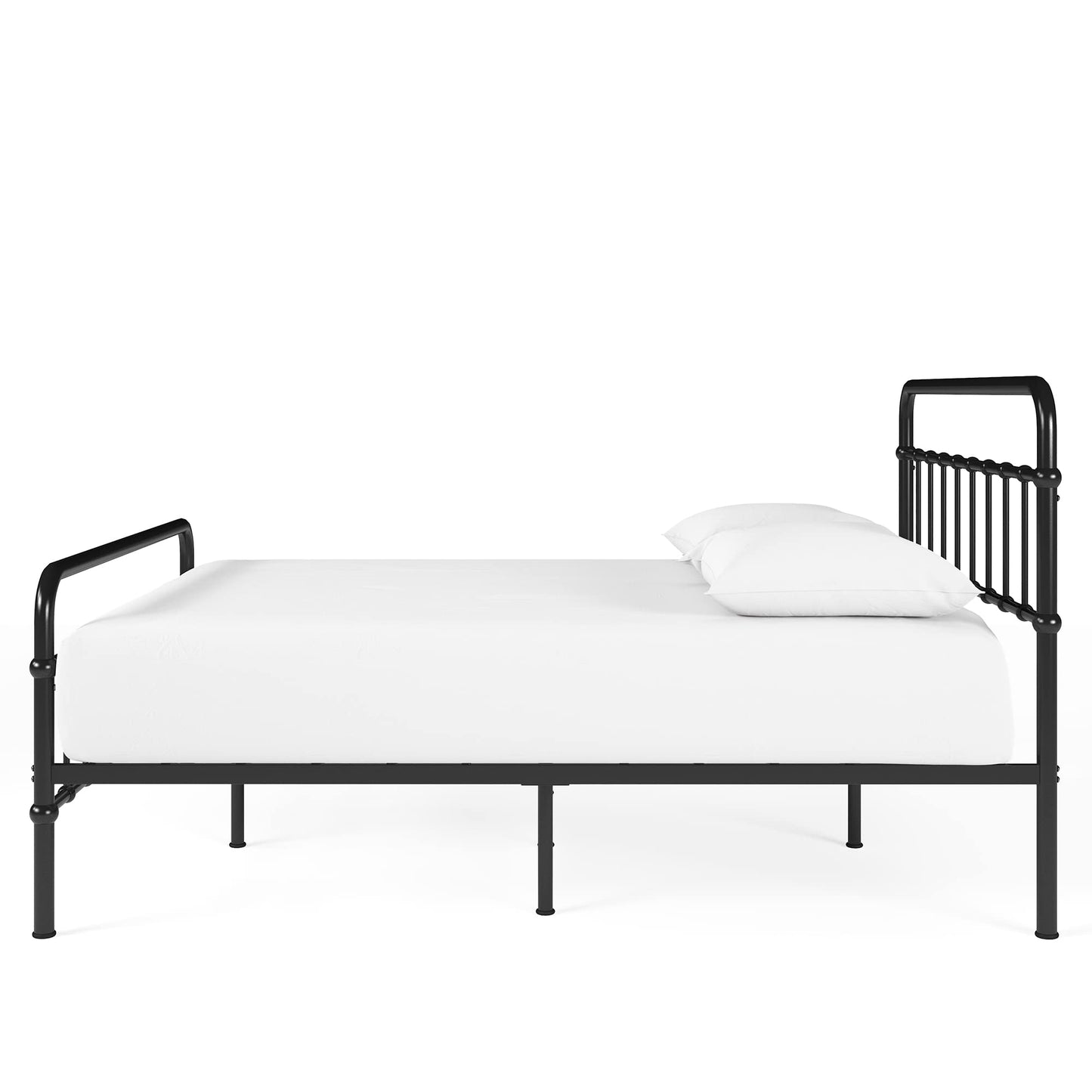 Zinus Florence Metal Platform Bed Frame, Mattress Foundation, No Box Spring Needed, Easy Assembly, Black, King
