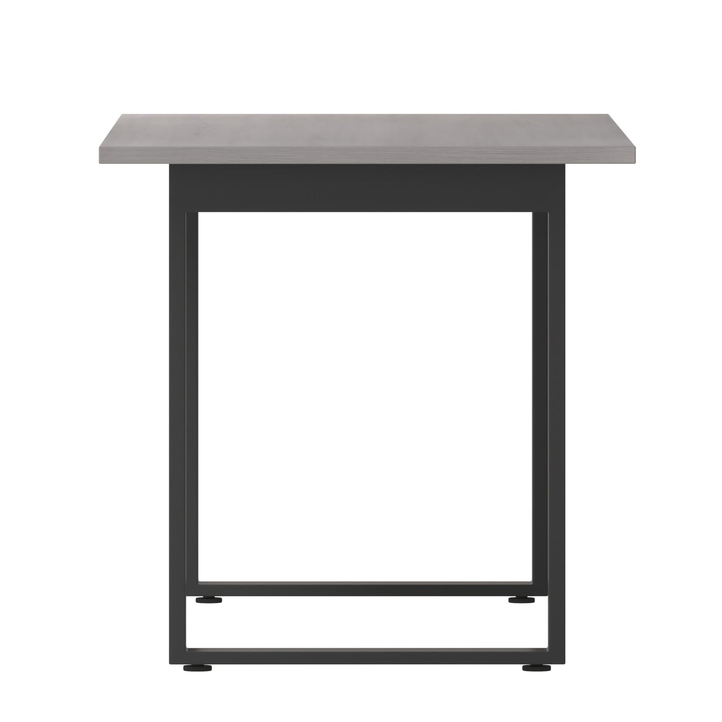 Flash Furniture Redmond Conference Table with U-Frame Base, Commercial Water and Scratch Resistant Laminate Finish, PVC Edge, Heavy Duty Steel Frame, 60x30, Gray Oak
