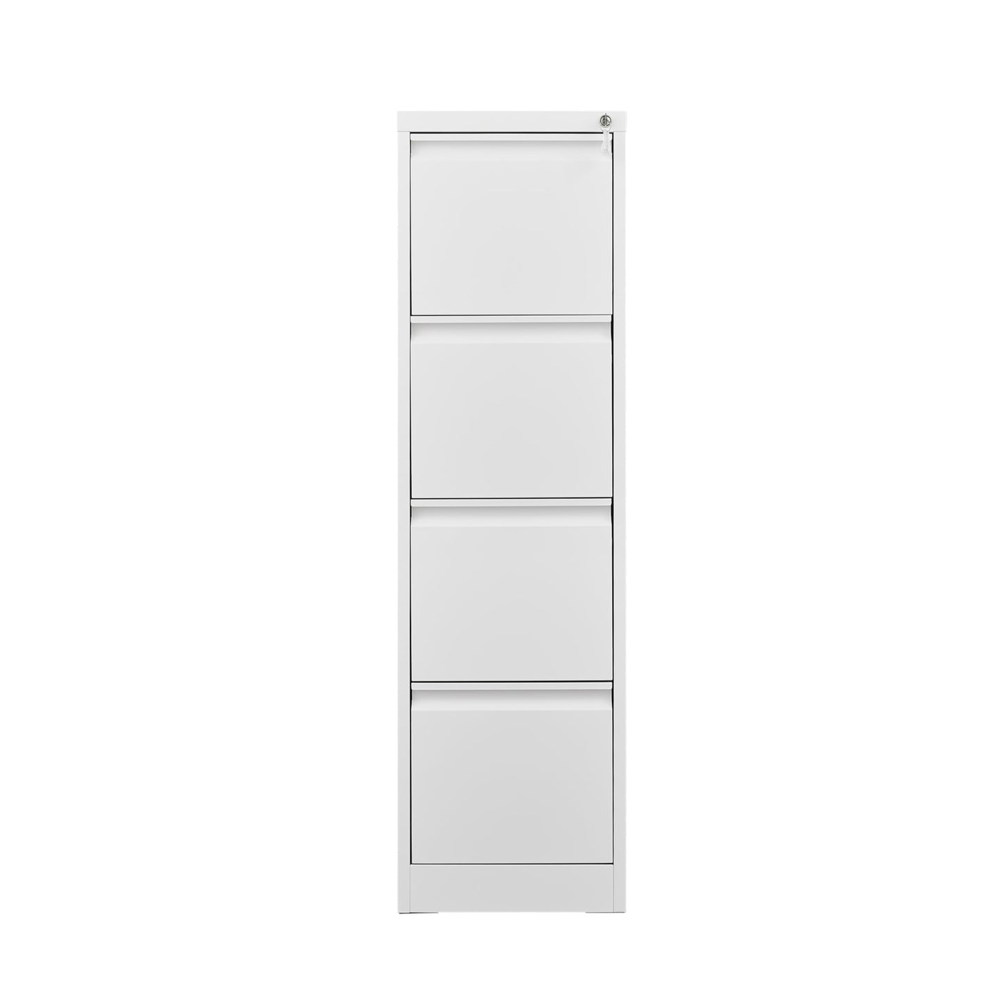 GAOMON 4 Drawer File Cabinet, Vertical Metal Filing Cabinets with Lock Storage Cabinet, Lockable Steel Drawers for Hanging Letter/Legal/F4/A4 Files, Home Office Use White