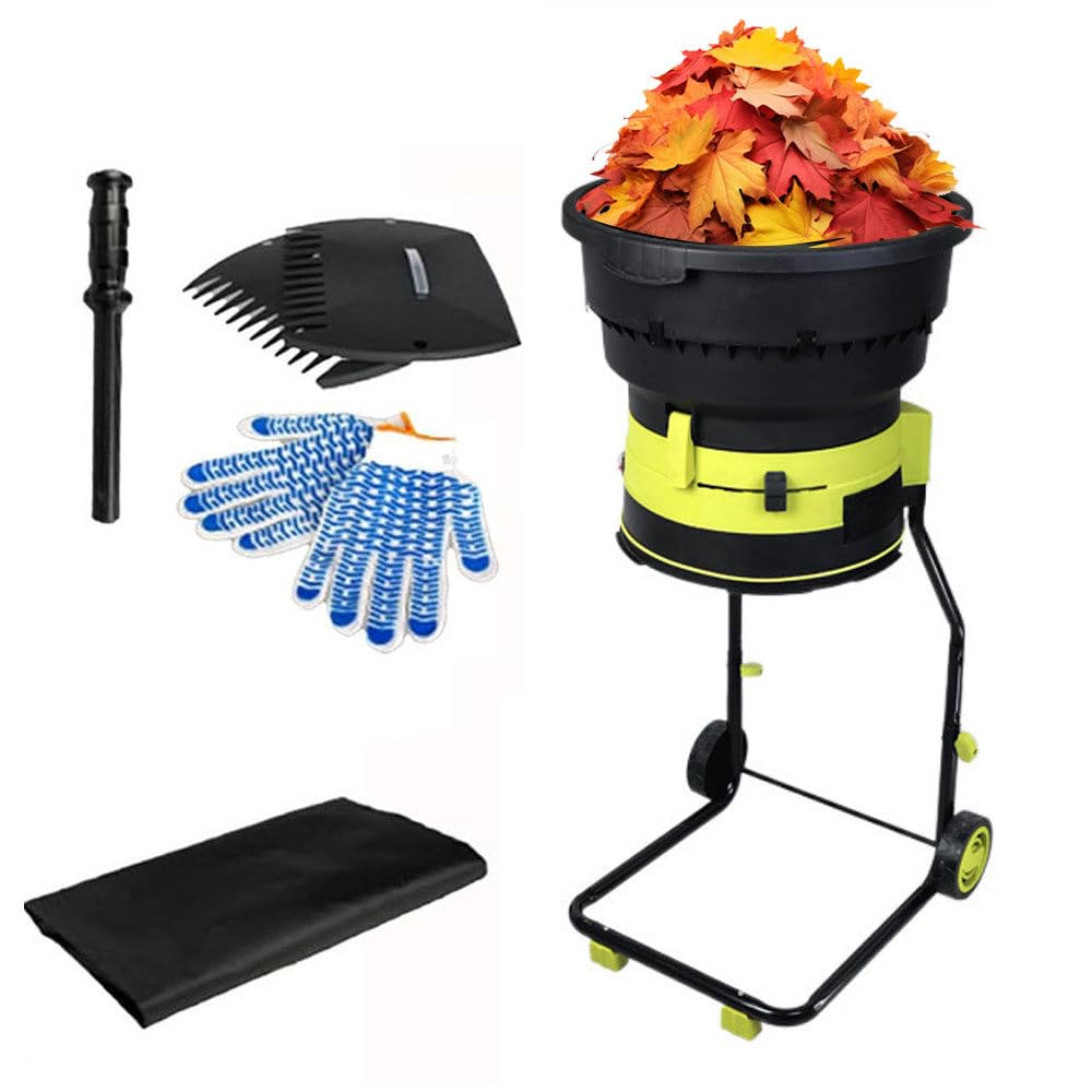 BEESOM Wood Chipper Electric,Leaf Mulcher/Shredder,Wood Chippers Shredders Mulchers, Motor for 17:1 Reduction Ratio, Adjustable Control Dia with Leaf Scoops Spade noPowercord