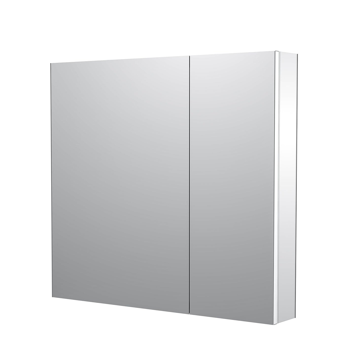 Sunrosa Medicine Cabinet with Mirror, 30" W x 31.5" H, 2 Asymmetrical Doors, Wall-Mounted & Recessed Bathroom Medicine Cabinet with Tempered Glass Mirror