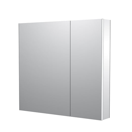 Sunrosa Medicine Cabinet with Mirror, 30" W x 31.5" H, 2 Asymmetrical Doors, Wall-Mounted & Recessed Bathroom Medicine Cabinet with Tempered Glass Mirror