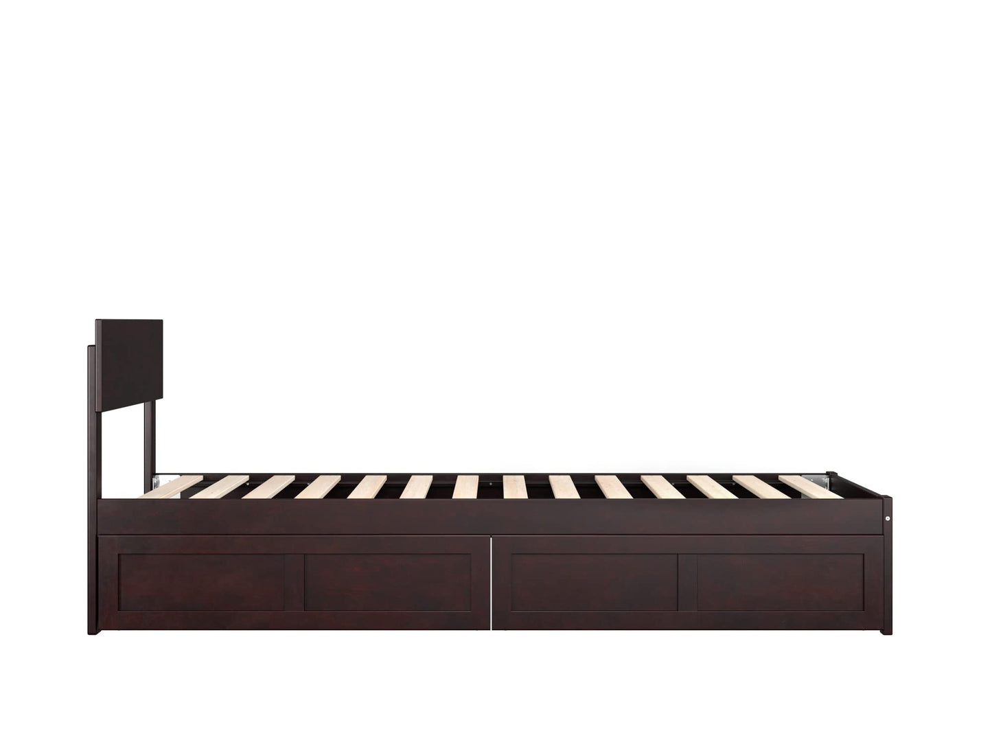 AFI, Boston Twin XL Platform Bed with 2 Underbed Storage Drawers, Espresso