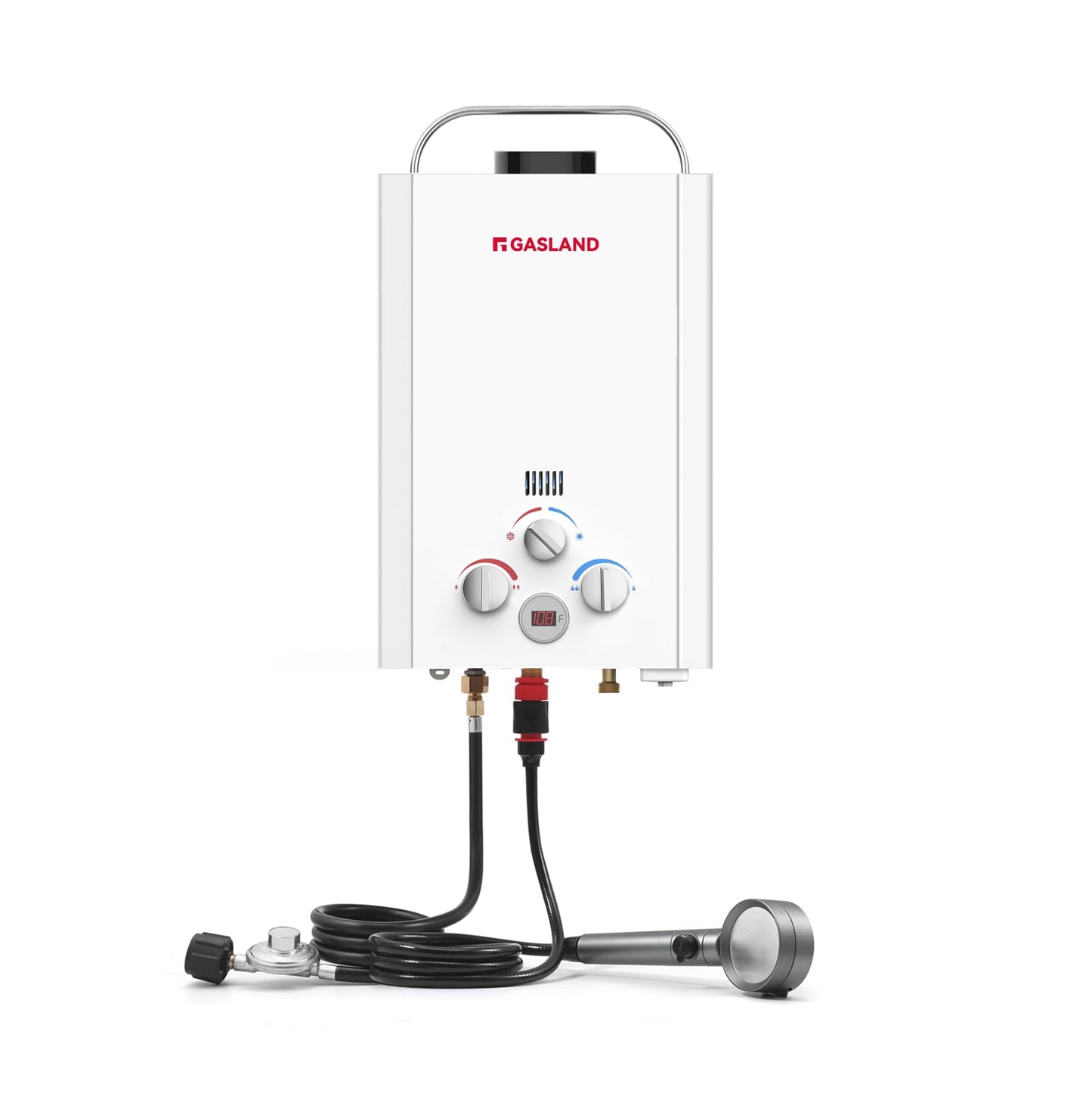 GASLAND BE158 Tankless Water Heater Propane | CSA Certified | 1.58 GPM, 41,000 BTU | Instant Hot Water Heater Outdoor Use Propane Shower for Camping, Off-Grid Living