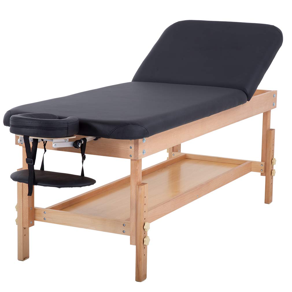 BestMassage Massage Table 28 inchs Wide Massage Bed Lash Bed Height and BackRest Adjustable Fixed Type Heavy Duty Spa Bed for Medical Recovery Professional Massage Family Physical Therapy