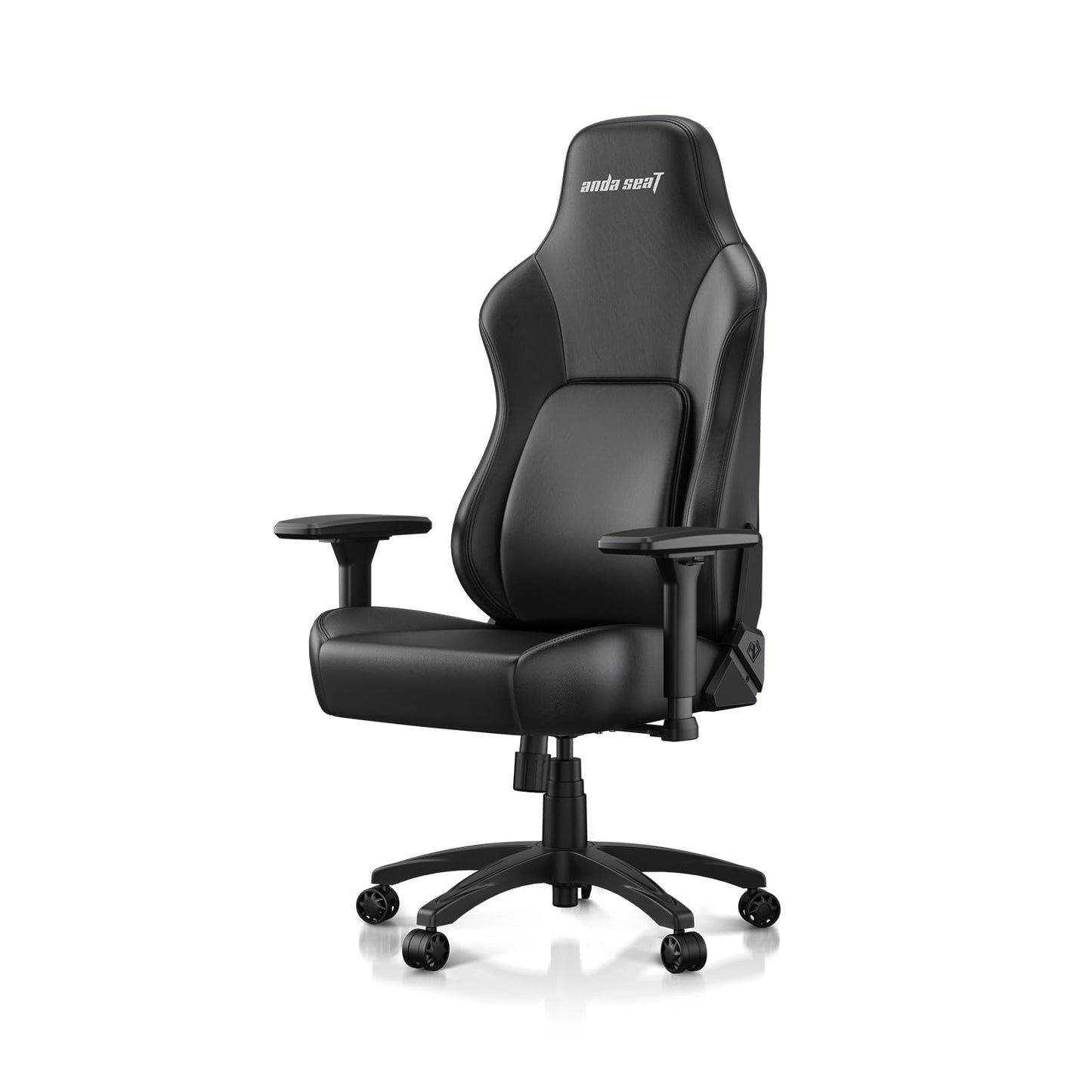 Anda Seat Phantom 4 PVC Leather Gaming Chairs for Adults - Large Wide Seat Gamer Chair with Dynamic Lumbar Support, Comfortable Ergonomic Video Game Seats with Headrest - 2D Armrests, Black