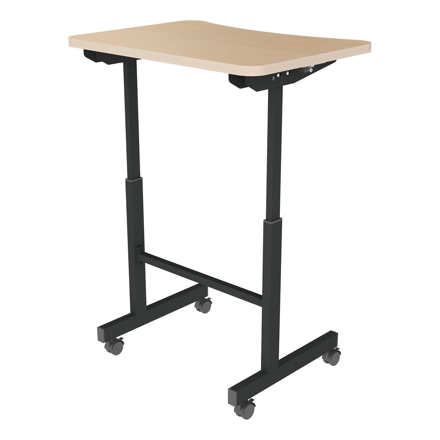 Learniture Maple Adjustable Height Mobile Flipper Sit-to-Stand Desk for Home, Classroom or Office (Pack of 2)