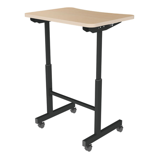 Learniture Maple Adjustable Height Mobile Flipper Sit-to-Stand Desk for Home, Classroom or Office (Pack of 2)