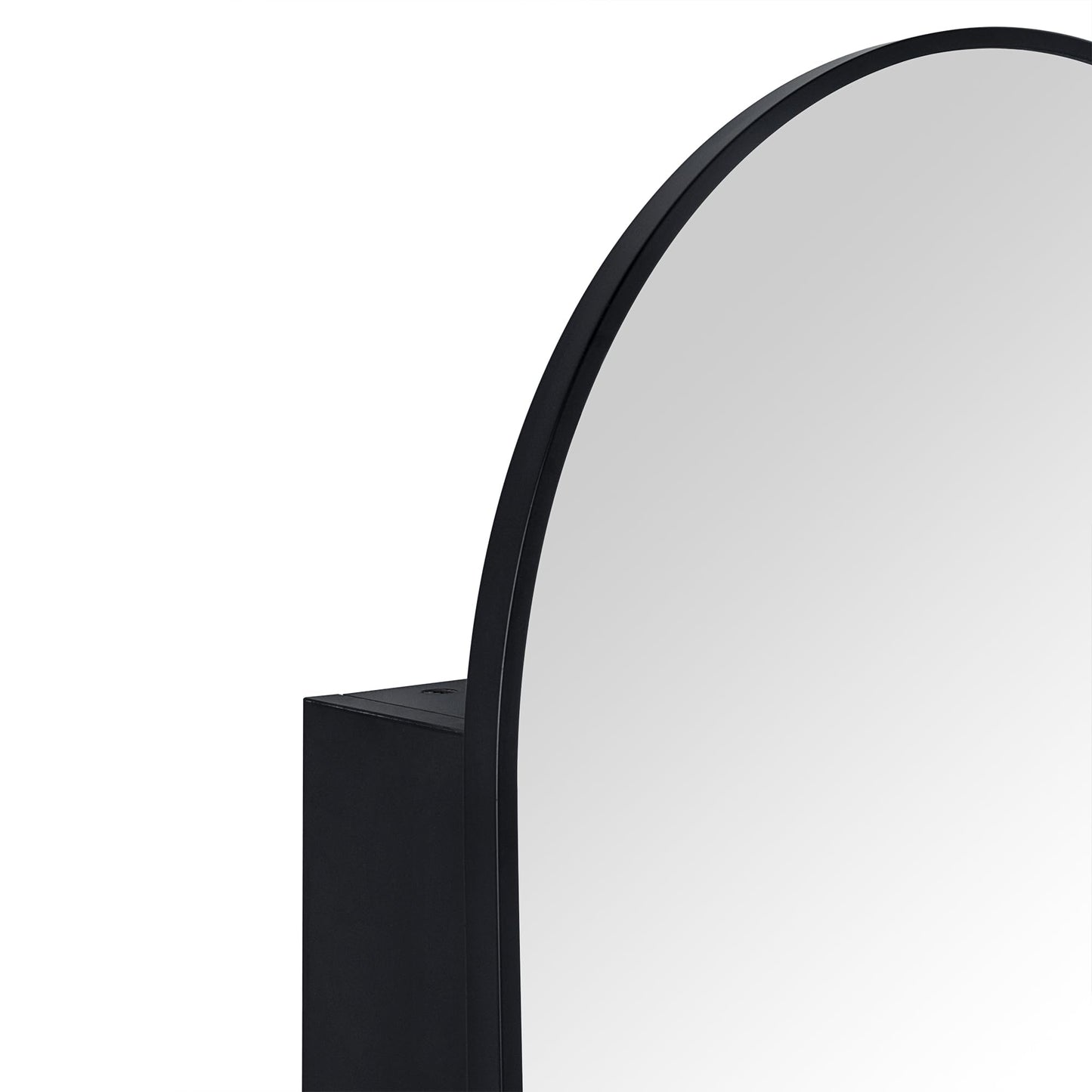 TEHOME 20 x 30'' Black Arched Bathroom Medicine Cabinet with Mirror Recessed and Surface Mounted Medicine Cabinet Mirror