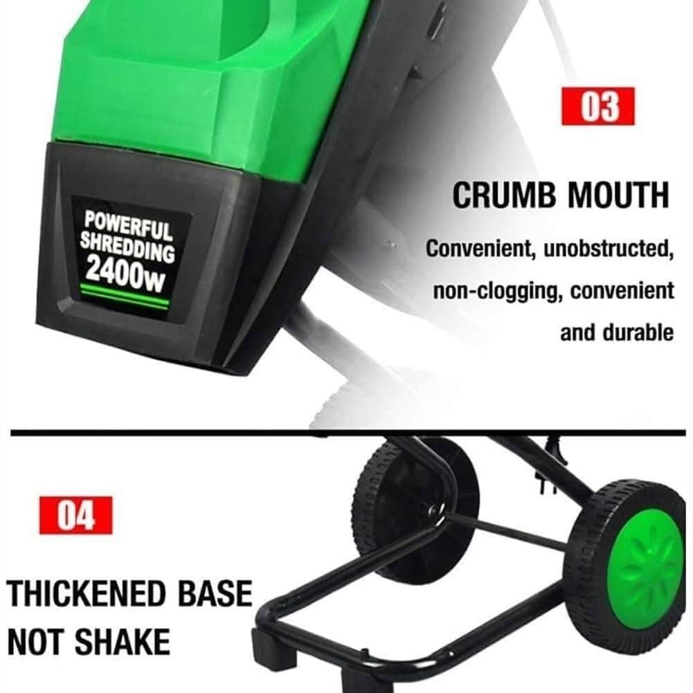 TYBJLXF Electric Garden Leaf Mulcher and Wood Chipper with 50L Collection Bag,Overload Protection,Super Powerful for Efficient Garden Waste Management