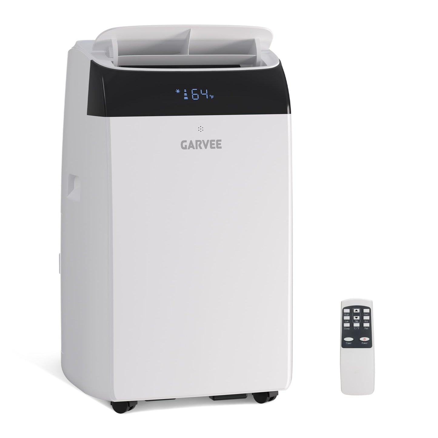 Garvee 14,000 BTU Inverter Portable Air Conditioner, Dual Hose with Heat Pump, Energy Efficient Smart AC Unit for Rooms Up to 700 sq.ft, Quiet Cooling & Dehumidifier with Remote