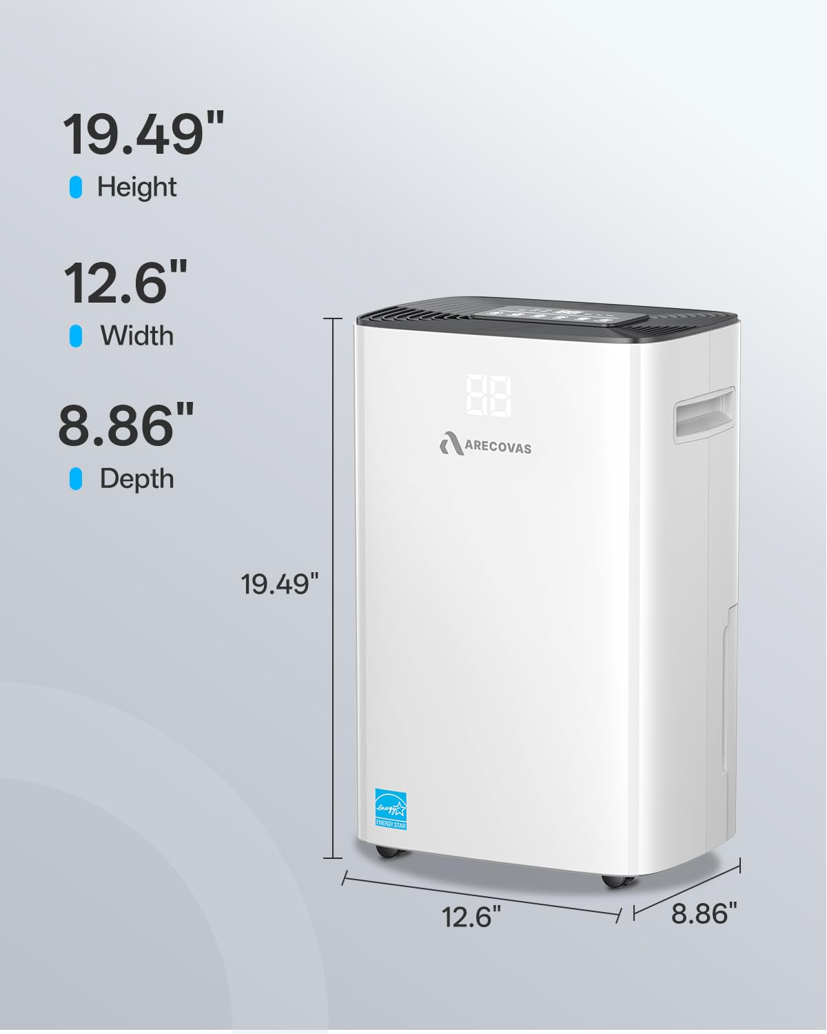 52 Pints Dehumidifier for Basement Bedroom Bathroom Large Room Home, 4500 Sq.Ft Dehumidifiers with Drain Hose, 2025 Energy Star Certificate, Humidity Control, 24H-Timer, Auto Defrost (52, Pints)