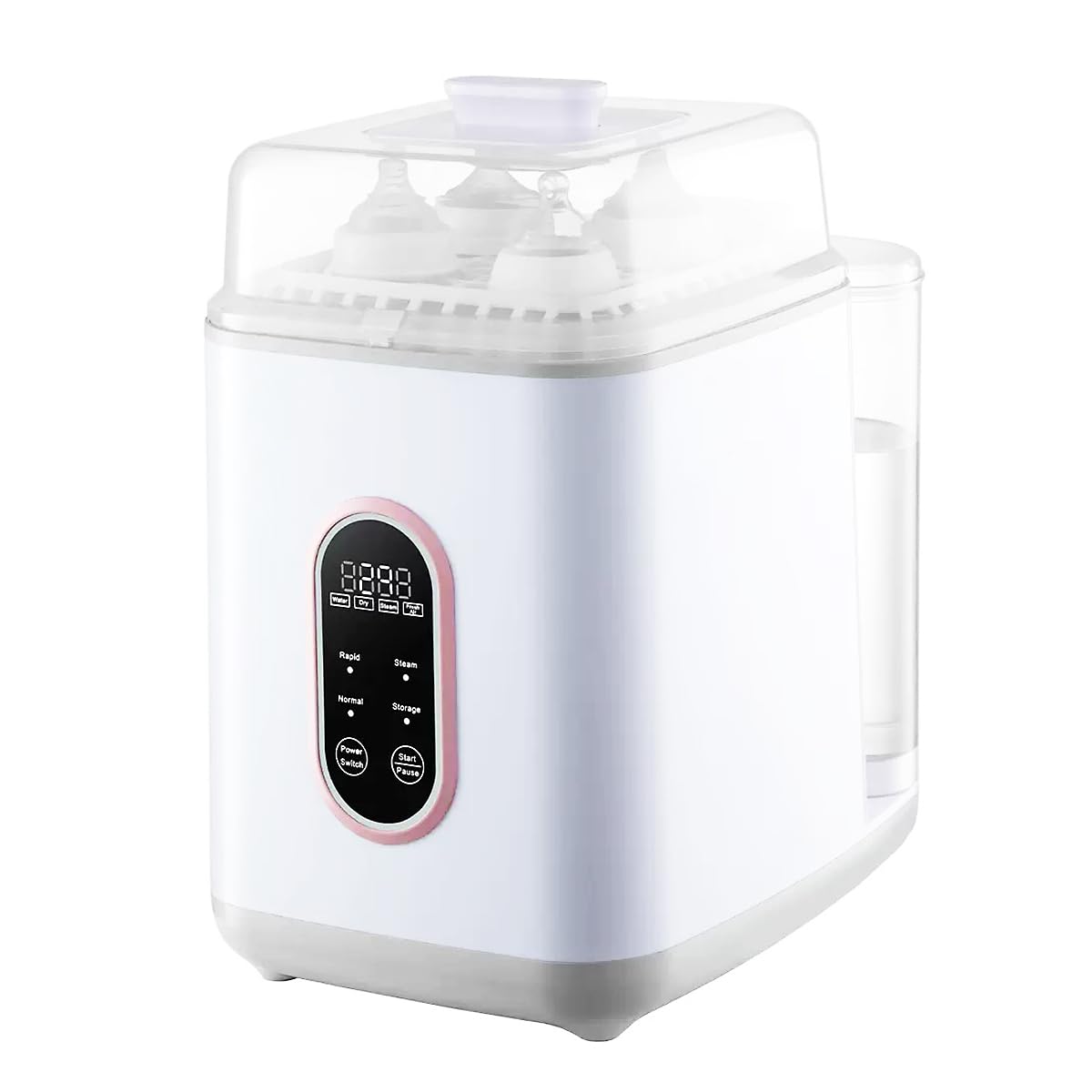 Auto Baby Bottle Washer and Dryer, Large Capacity Fits Bottles & Pump Parts, High-Temp Steam Cleaning for Newborn Essentials, Fast Wash Cycles, Time-Saving Solution for Busy Parents