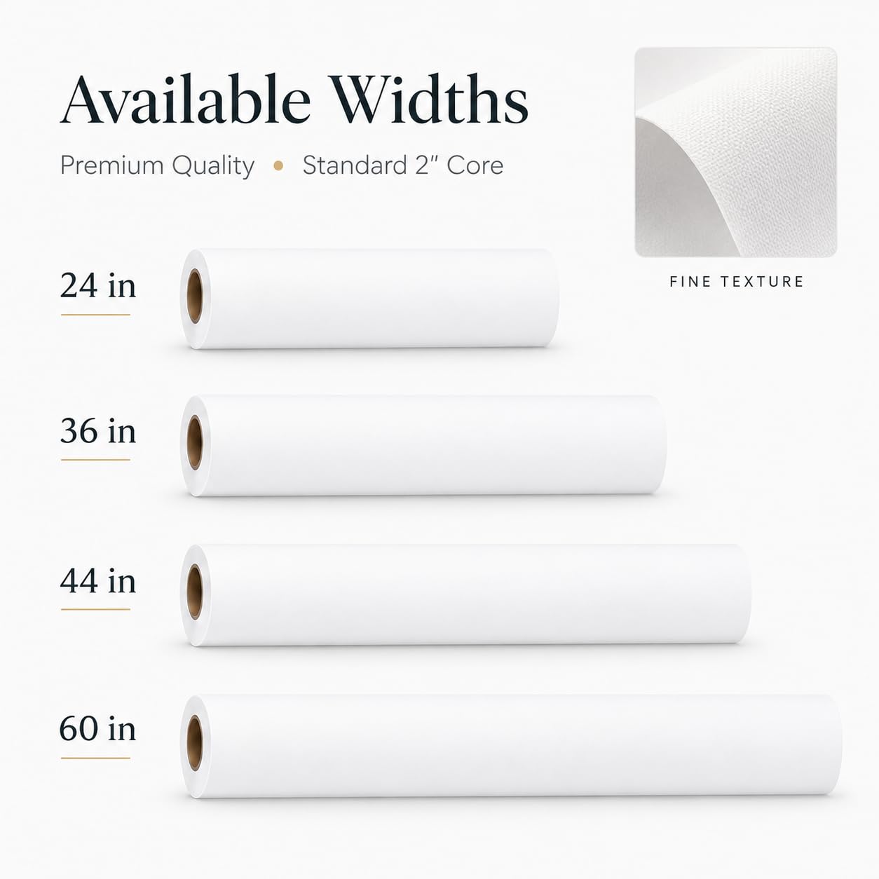 Matte Polyester Inkjet Canvas Roll for Wide Format Printers, Quick Dry Printable Canvas for Fine Art, Photography, Giclée, Wall Art Printing and ArchivalQuality Prints.(290gsm 44"x100')