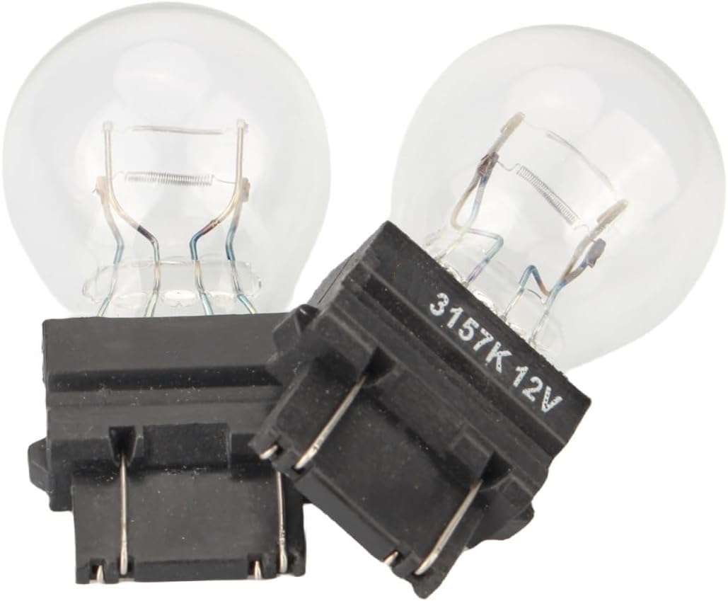 Piumeif 3157/3457 Tail/Brake Light Bulbs, 12V 27/7W, Yellow Light, Pack of 2