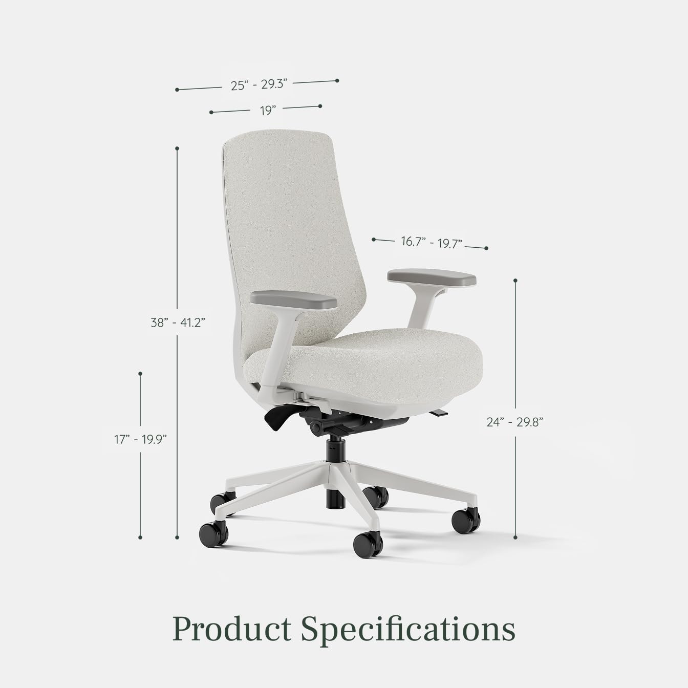 Branch Ergonomic Chair Pro - Mesh Office Chair with 14 Points of Adjustment - Height, Depth & Tilt Adjustable - 5D Armrests - Forward Tilt, Smooth Recline, and Lumbar Support - Shore