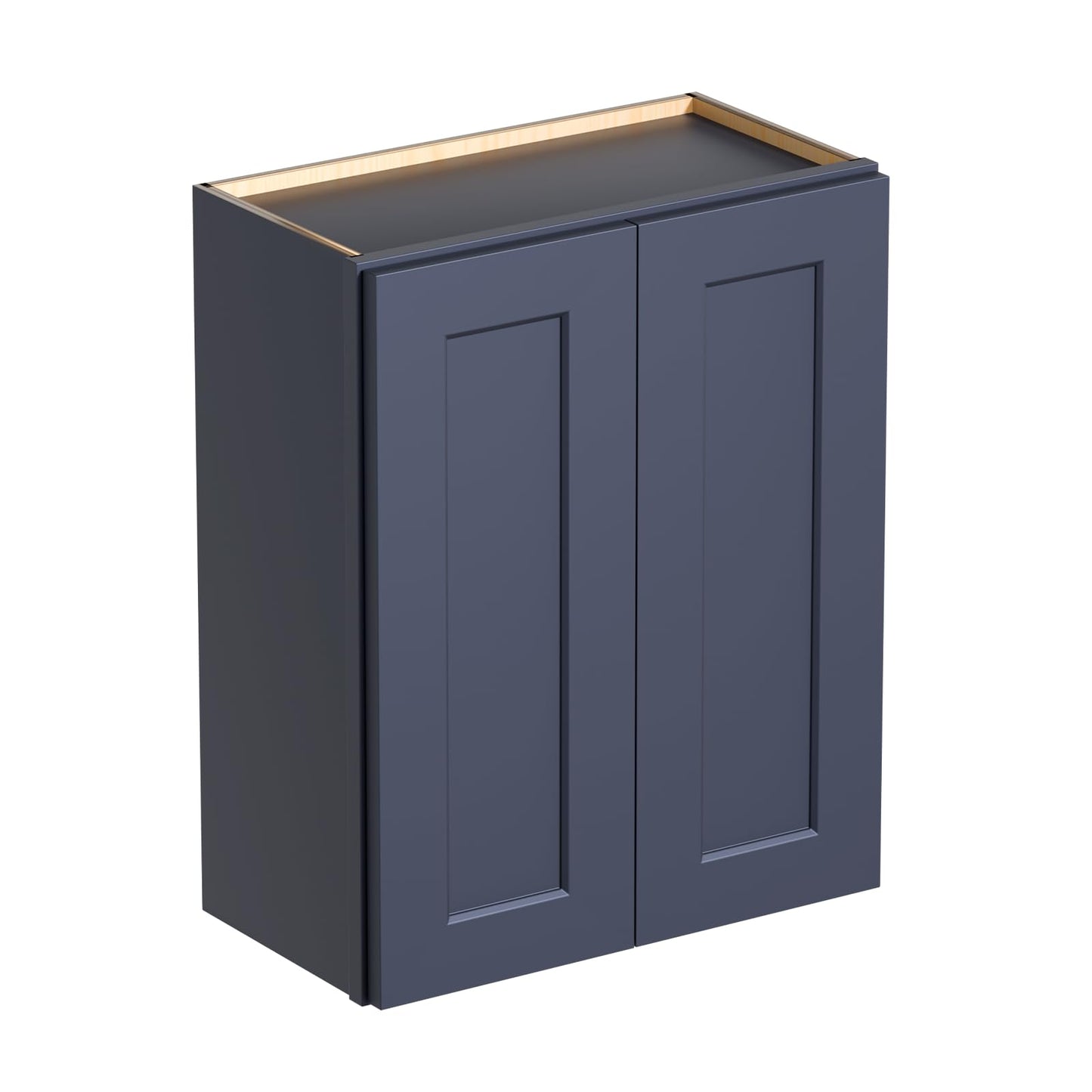 Mkosoll 24 Inch Medicine Cabinet Wall Mounted, Solid Wood Over The Toilet Storage Cabinet, Bathroom Organizer Cabinets with 2 Door & Shelves, Easy to Assemble for Laundry Room, Kitchen, Garage - Blue