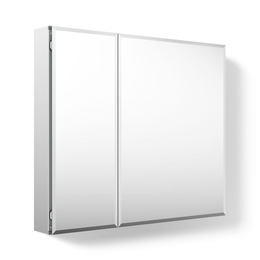 Kohler CB-CLC3026FS Bathroom Medicine Cabinet with Mirror, Beveled Mirror Doors, Adjustable Shelves, Rectangular Beveled Edge, 30 in. W x 26 in. H