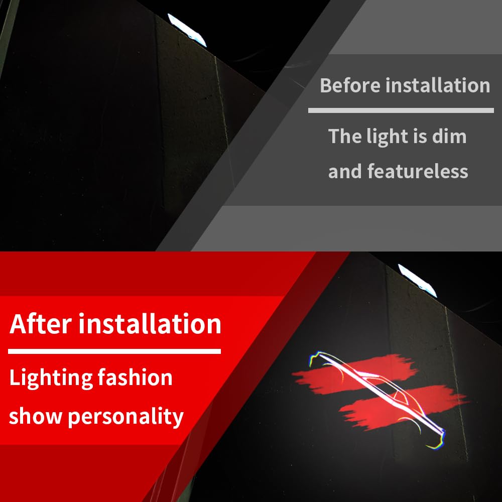BuJinZeTui 2PCS LED Door Lights Logo for Challenger 2015-Present, Ghost Shadow Projection Light, Color 01