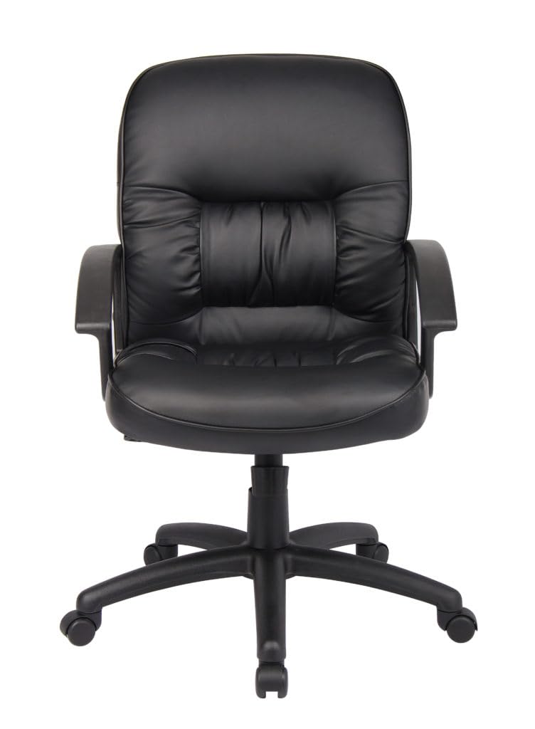 BOSS Office Products Chairs Executive Seating, 28.5 inches x 27 inches x 38.5 inches, Black