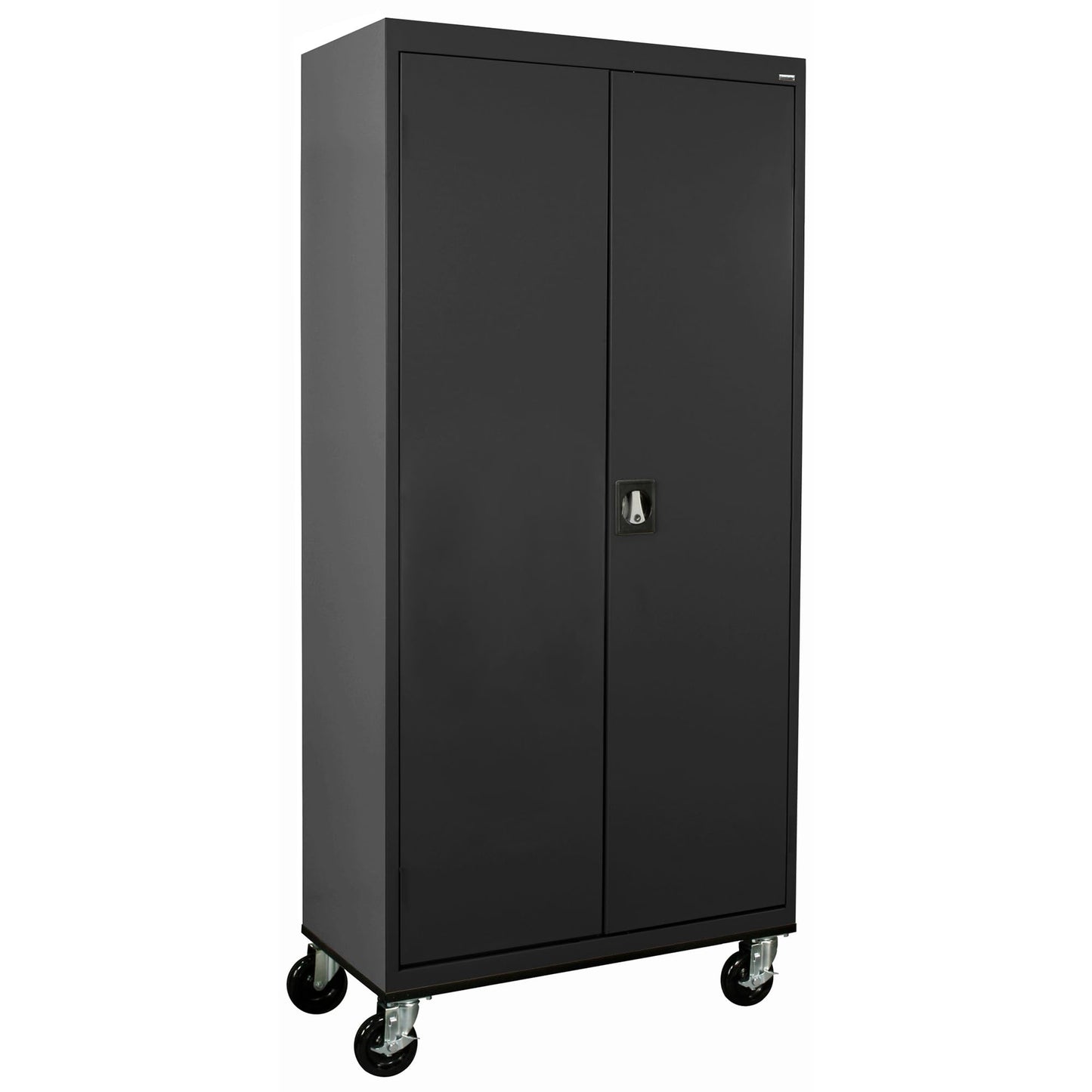 Sandusky Lee TA4R362472-09 Transport Series Mobile Storage Cabinet with Wheels, Adjustable Shelves, 230lb Capacity, 24" Depth x 36" Width x 78" Height, Black