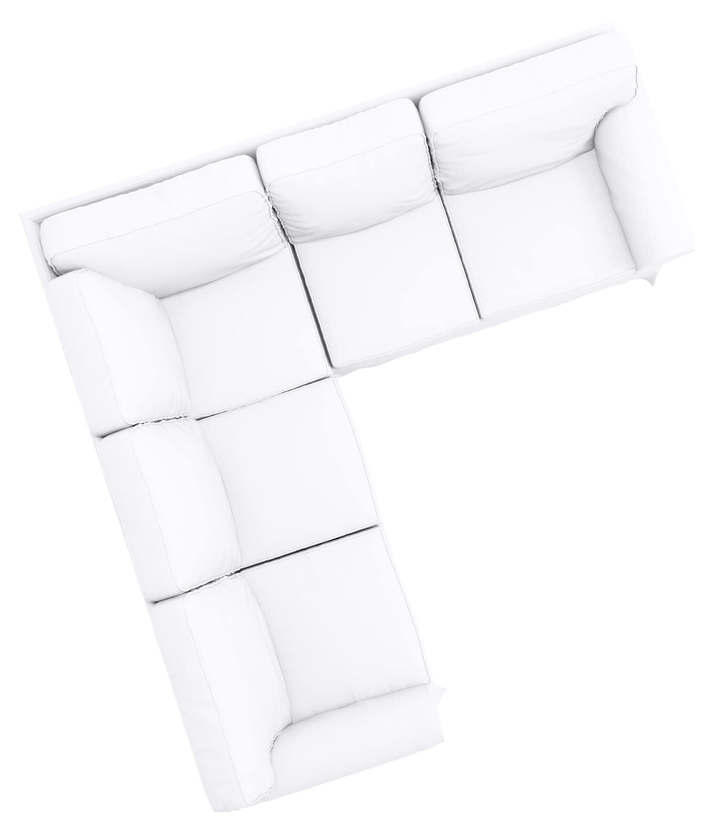 Custom Slipcover Replacement Cover Only! Cotton Ektorp 2 2 Sofa Replacement Cover is Custom Made for IKEA Ektorp Corner Or Sectional Sofa Slipcover (Pure White)