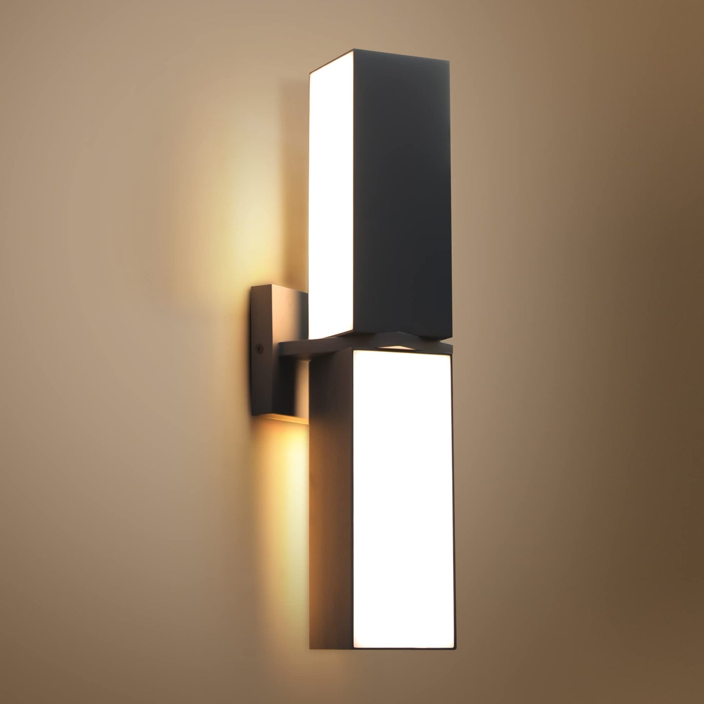LUTEC Cuba Outdoor LED Wall Light, 3000K, 2000LM, Gray, Waterproof, Aluminum, Model 5193817118