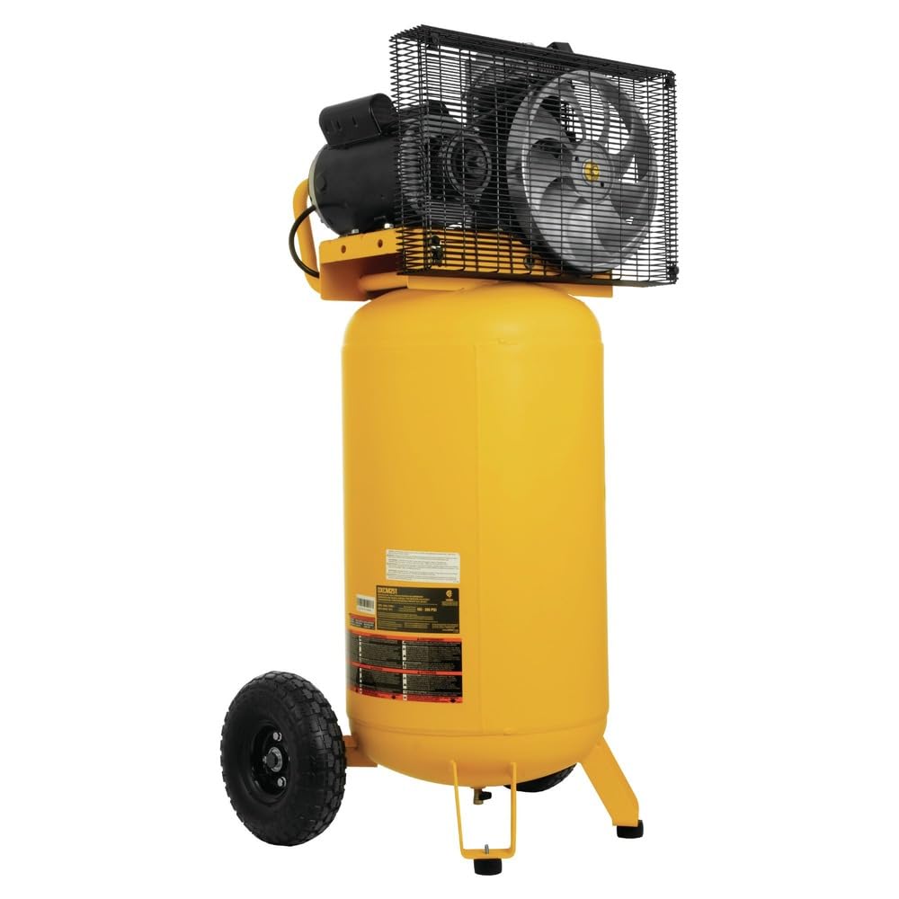 DEWALT 25 Gallon Vertical Air Compressor, Portable, Oil Lubed, Belt Drive, 200 Max PSI, Efficient Portable Air Compressor for Industrial Use, High-Performance 25 Gallon Air Compressor