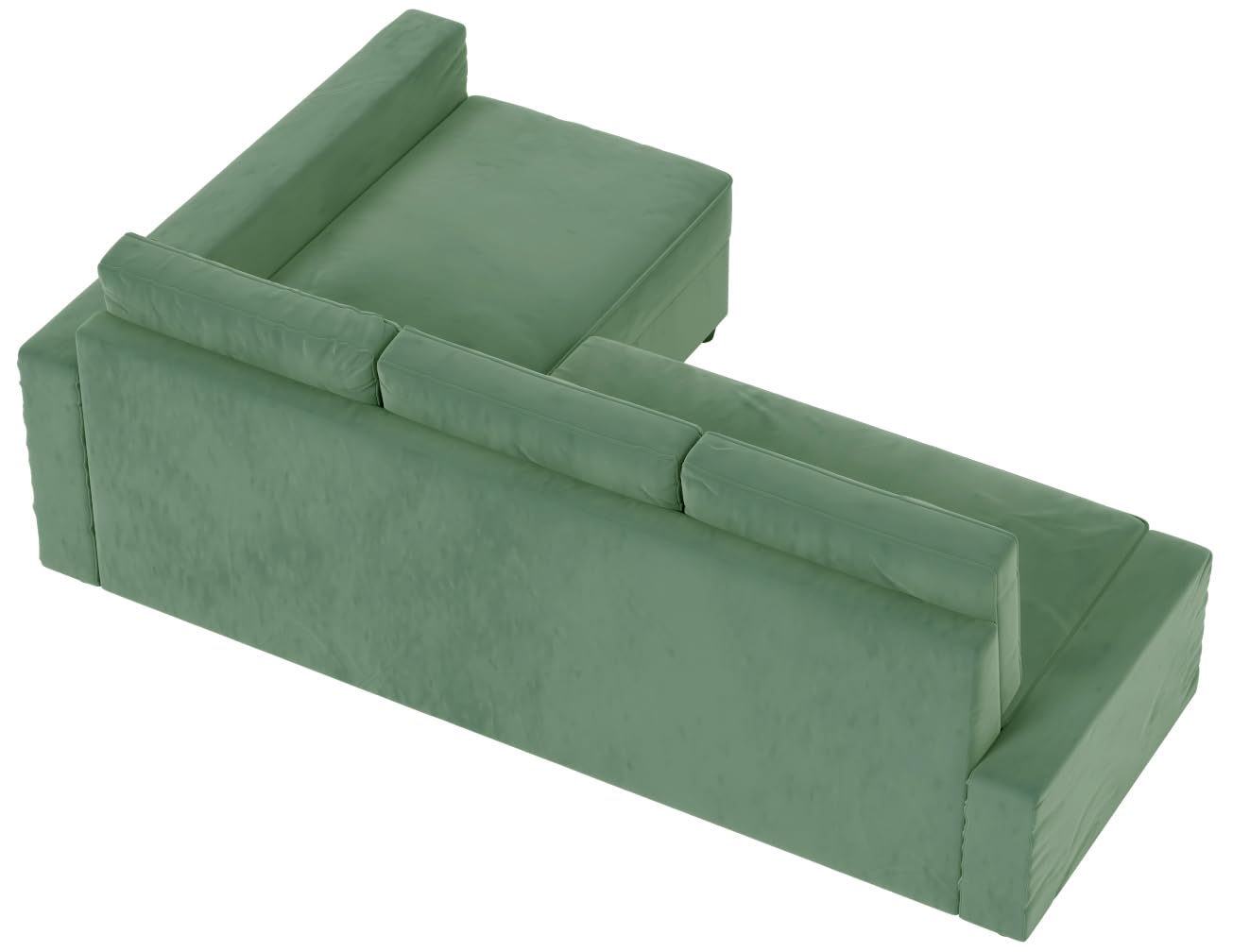 HomeTown Market Heavy Duty Velvet Friheten Sofa Cover Replacement Compatible with IKEA Friheten Sofa Bed Sleeper Sectional Corner Slipcover (Velvet Lighter Green Left)