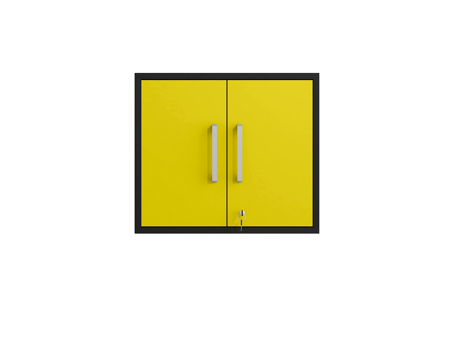 Manhattan Comfort Eiffel Garage Cabinets and Storage System, 2 Piece Set, Yellow