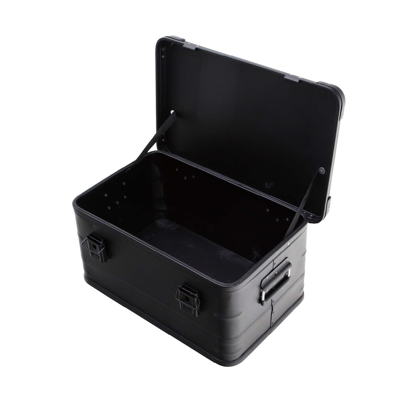 Overland Vehicle Systems Aluminum Box Storage 53QT - Universal Purpose - Heavy Duty Foldable Handles - Heavy Duty Nylon Interior Straps - Boxes are Stackable