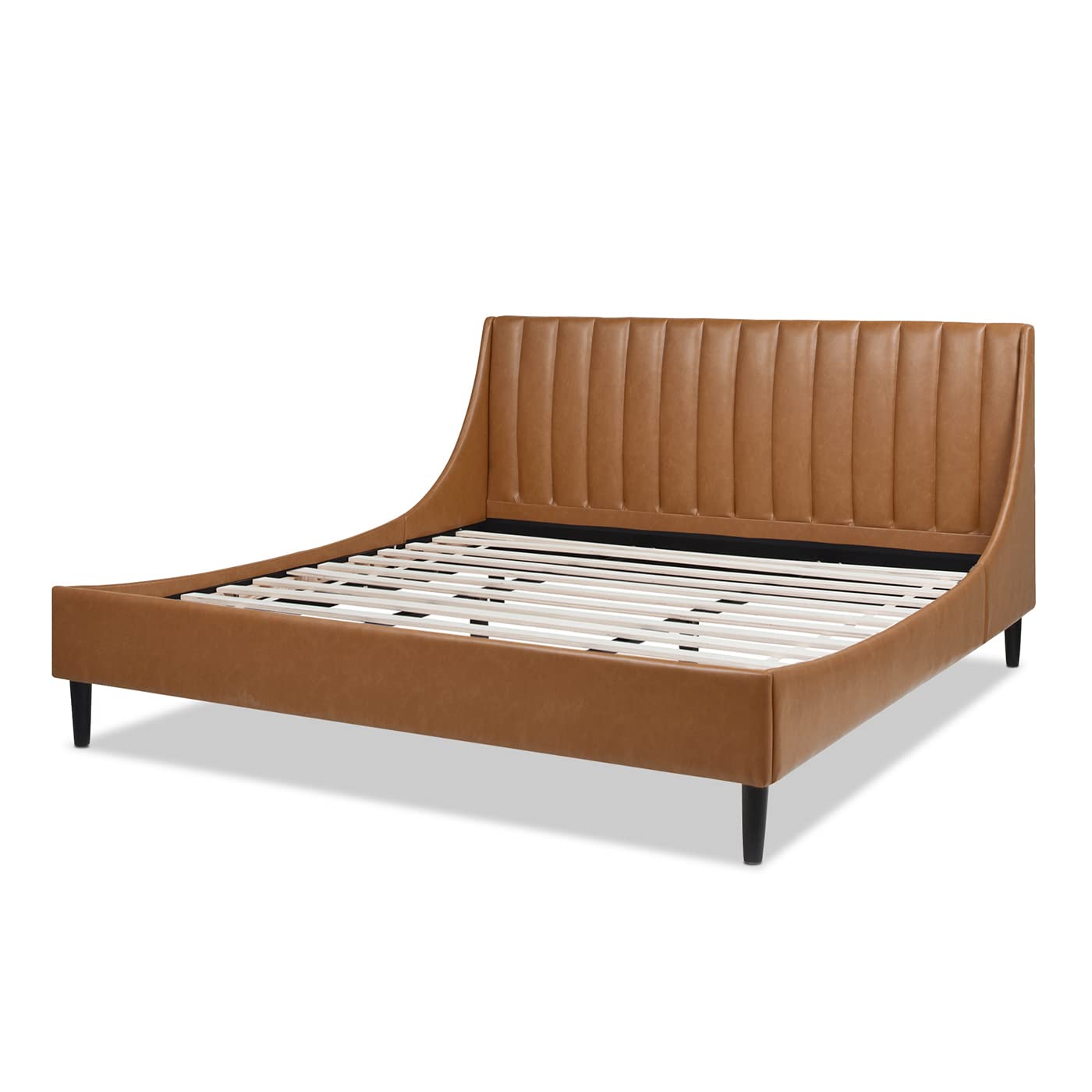 Sandy Wilson Home Marlowe Vertical Tufted Headboard Platform Bed Set