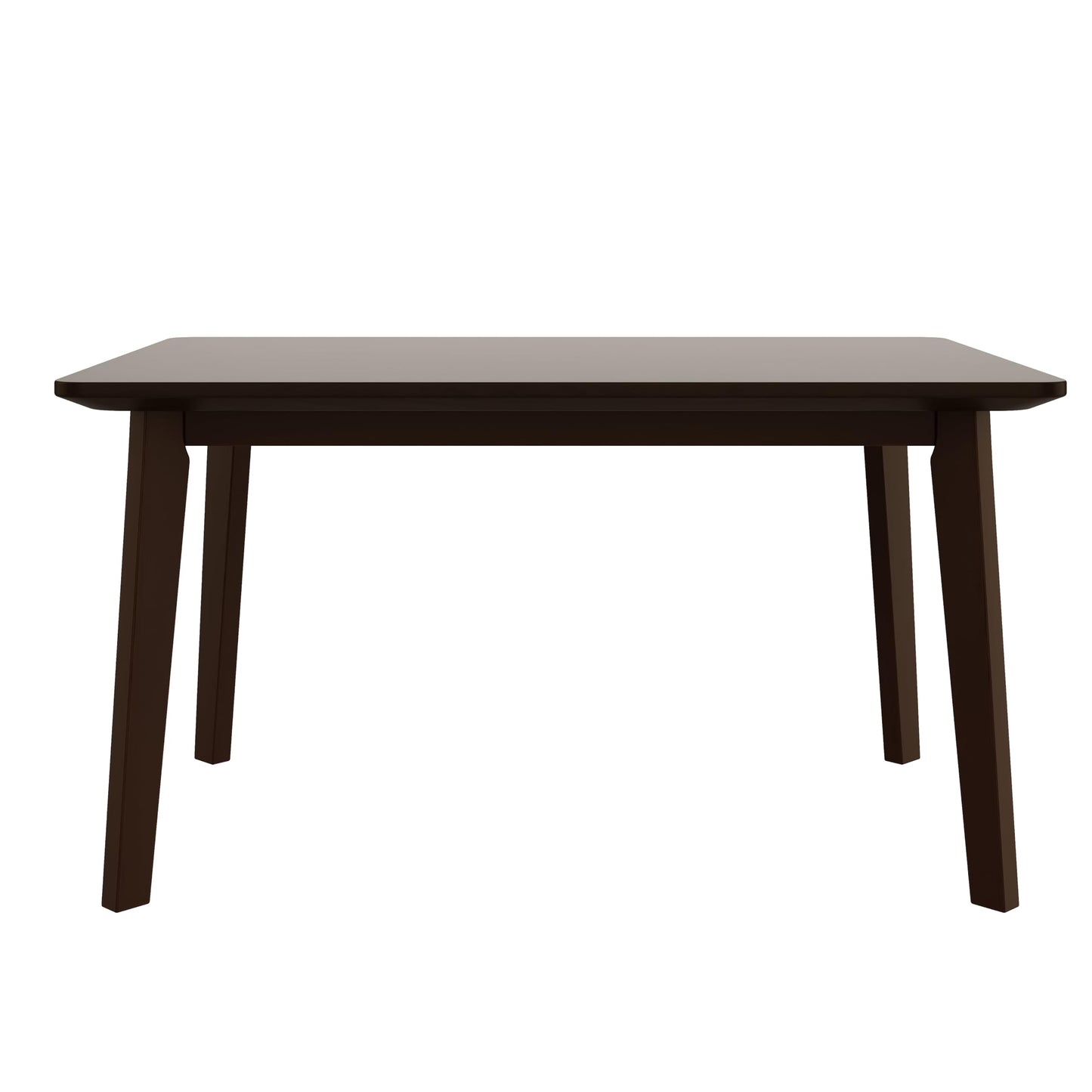 Merax Merax Farmhouse 47" Rectangular Dining Table, Solid Wood Kitchen Table Fits up to 4,Space Saving, Easy Assemble Espresso