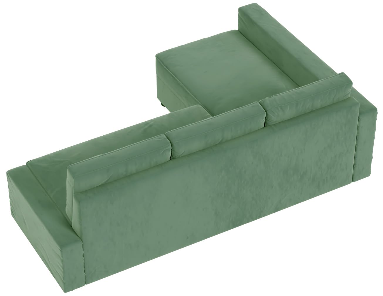 HomeTown Market Heavy Duty Velvet Friheten Sofa Cover Replacement Compatible with IKEA Friheten Sofa Bed Sleeper Sectional Corner Slipcover (Velvet Light Green Right)