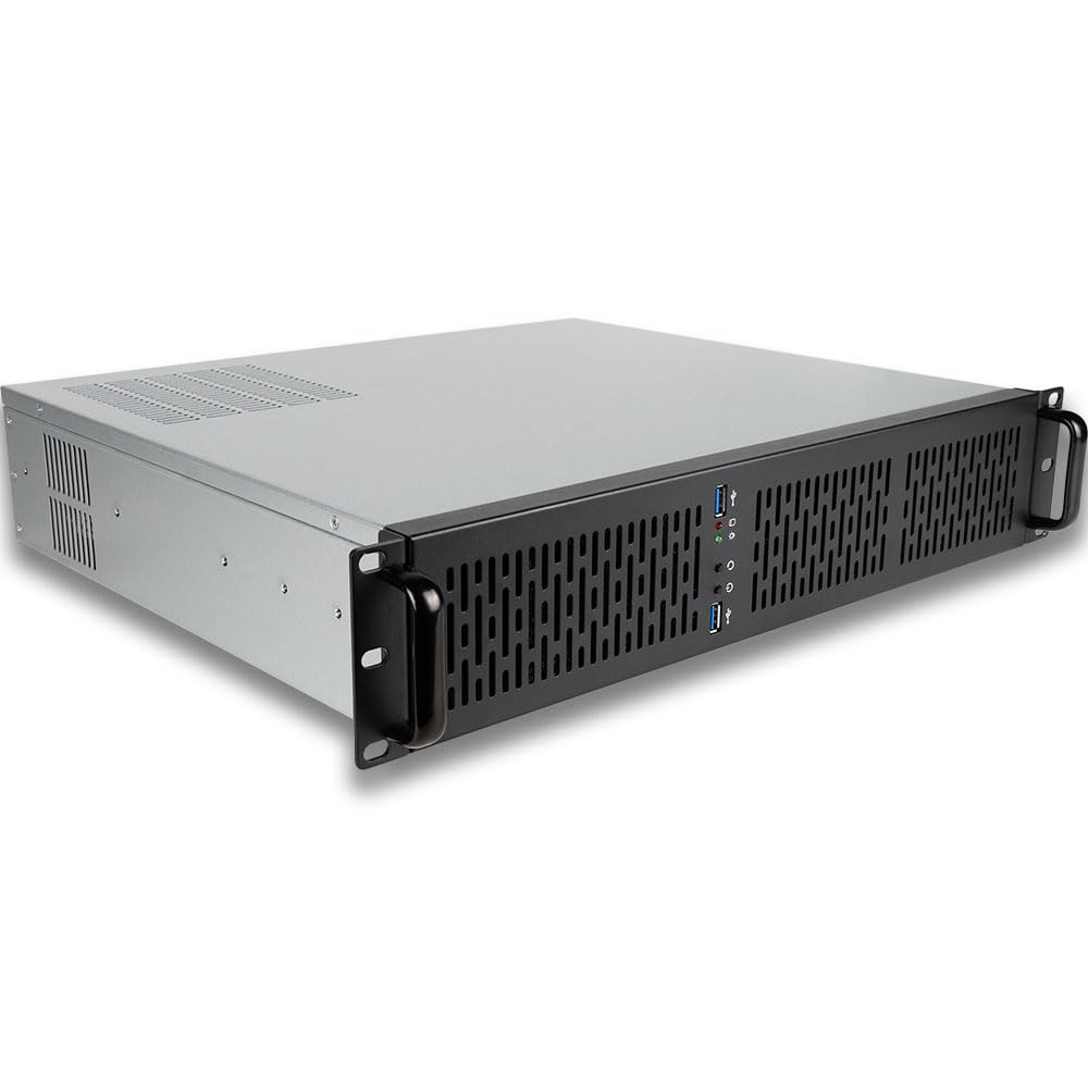 Quiet Rackmount Computer (Intel 10-Core 3.2-4.9GHz Ultra 7 265 CPU, 64GB DDR5 RAM, 1TB SSD, W11 Pro) - 2U Rack Mount Server or Workstation Desktop PC for Home or Business