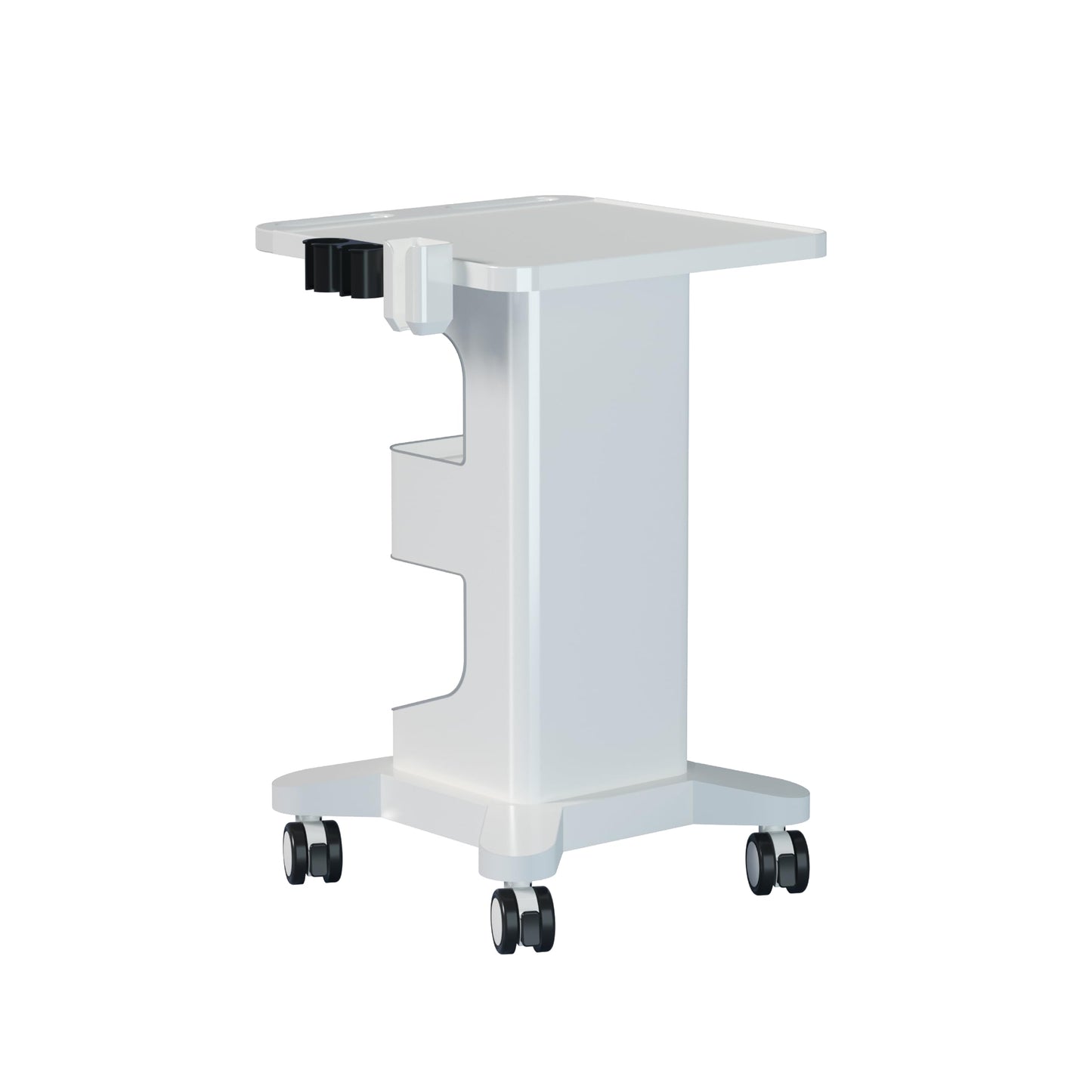 Likaymo Medical Trolley Cart for Laptop Dental, Large Storage & Lockable Wheels, Universal Holder for Intraoral Scanner, 30kg Capacity for Dental Clinic,Hospital